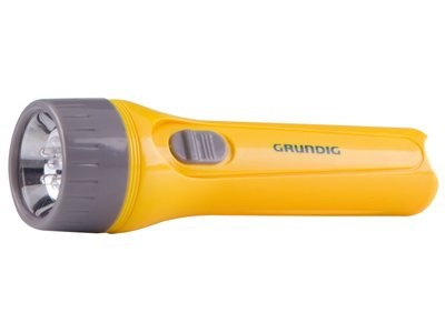 Grundig Led Tech, 6 Led, 20cm Taskulamppu, keltaharmaa Grundig Led Tech, 6 Led, 20cm Taskulamppu, keltaharmaa